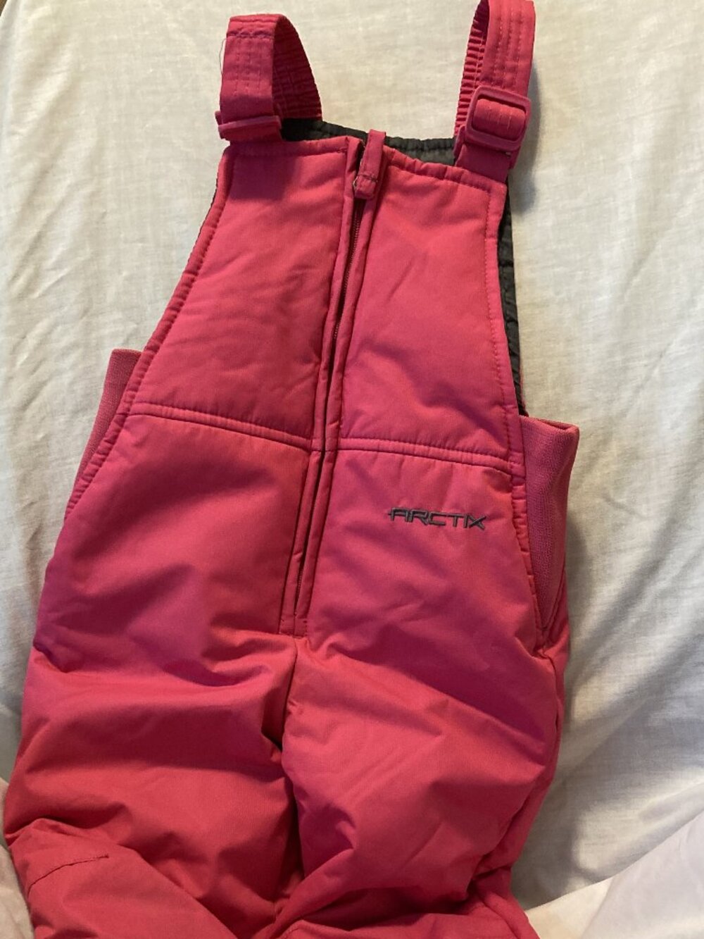 Arctix Bib Overall Pants Snow Ski Girls Toddler Kids High Chest Zip Pink 3T